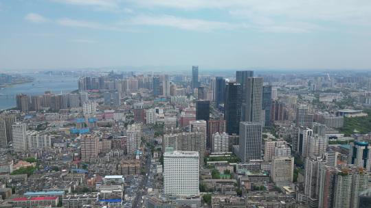 航拍湖南长沙开福区城市大景视频素材模板下载