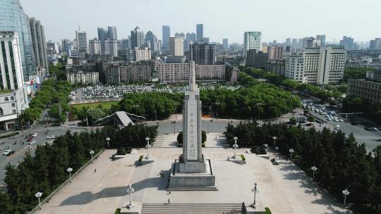 合集江西南昌八一广场城市地标建筑航拍