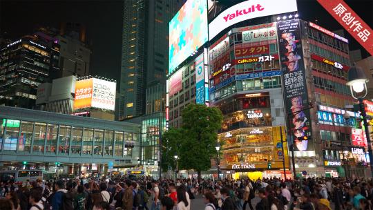 东京交通人流车流高清在线视频素材下载
