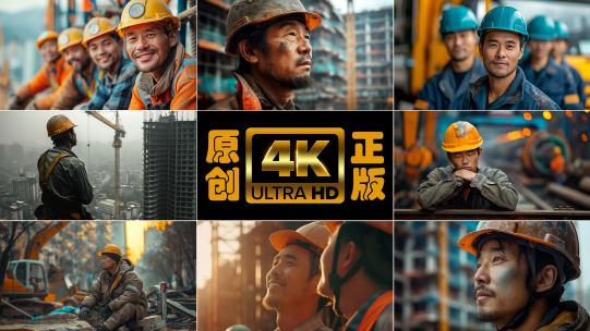 五一劳动节劳动者农民工社会底层建设祖国高清在线视频素材下载