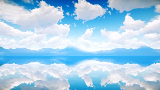 盐湖-镜面天空视频素材模板下载