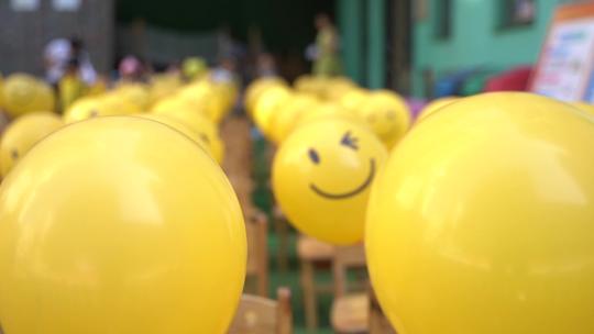 笑脸气球，幼儿园气球，幼儿园活动