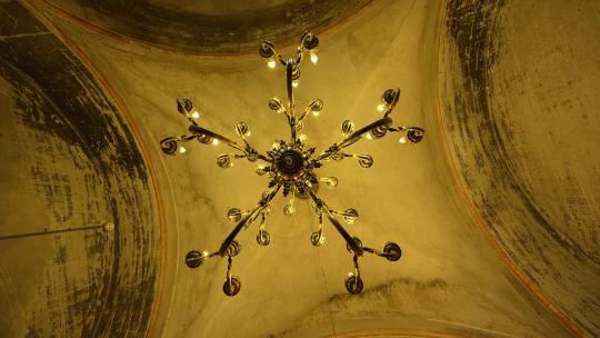 4K索菲亚教堂内部壁画装饰吊灯