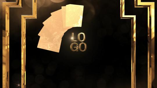 金色扑克片头筹码出logo标题