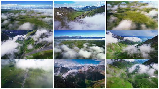 【4K合集】新疆云海中的草原高清在线视频素材下载