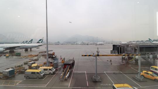动感温馨香港仁川机场下午候机厅延时摄影