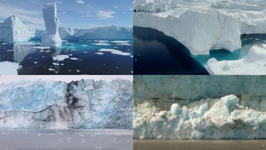 【合集】冰川融化航拍冰川