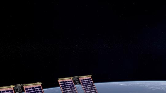 国际空间站绕地球运行4K