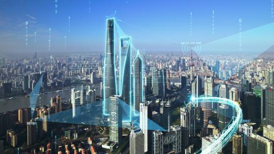4K上海科技感智慧城市互联网物联网