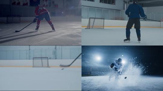 【合集】运动员练习冰球射门视频素材模板下载