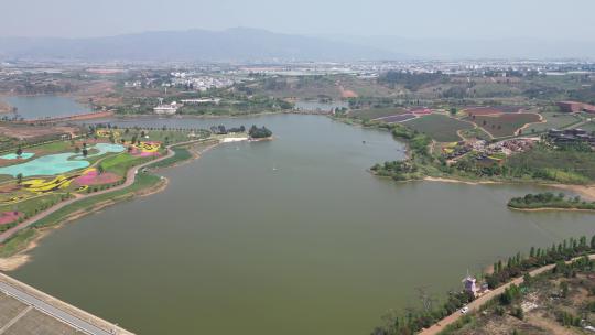 云南 弥勒 东方韵 景区 航拍