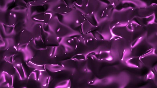潮流动感紫金液态流体金属质感抽象循环背景