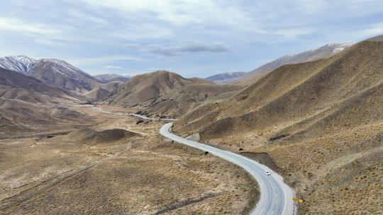 Linda pass 新西兰南岛 中土地貌 航拍高清在线视频素材下载