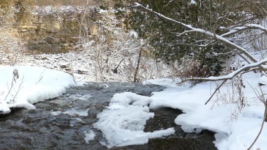 【4k】河流雪景