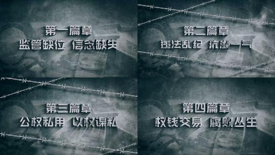 纪委反腐警示教育字幕标题AE模板高清AE视频素材下载