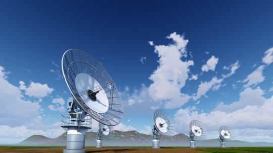 雷达信息通讯射电望远镜视频素材模板下载