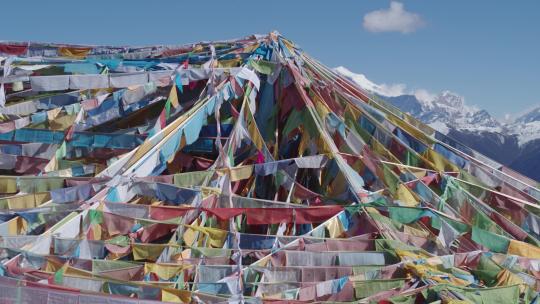 西藏派墨公路彩旗航拍709