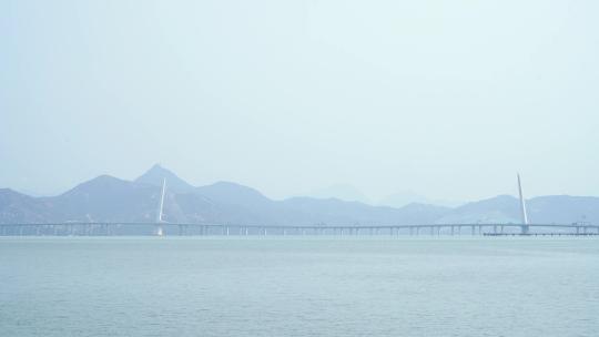 跨海大桥两地交通深圳湾公路大桥B视频素材模板下载