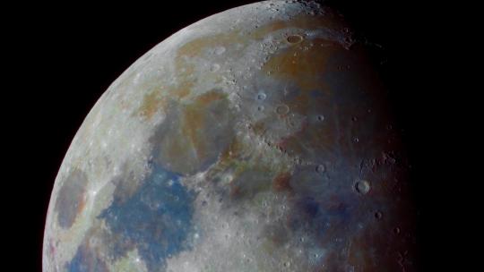 唯美月球陨石坑大月亮高清月球
