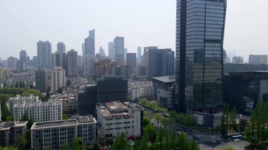 4k 航拍江苏南京市中心紫峰大厦地标建筑视频素材模板下载