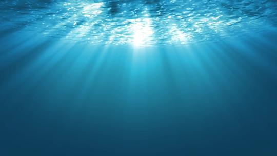 大海水下的光线