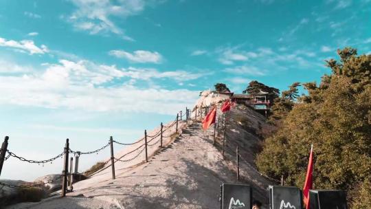 秋天华山日出延时航拍