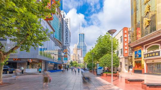 上海南京路人流延时