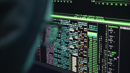 黑客码农写代码攻击网络植入病毒视频素材模板下载