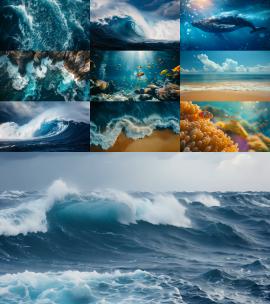 海洋海浪海岸大海海水海底【合集】高清在线视频素材下载