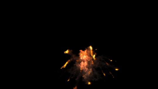 4k颗粒物粒子爆炸后浓烟火光光效-alpha (5)视频素材模板下载