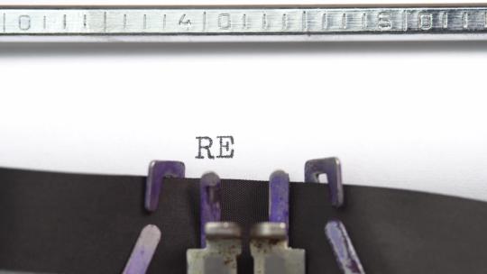 旧老式打字机在打字视频素材模板下载