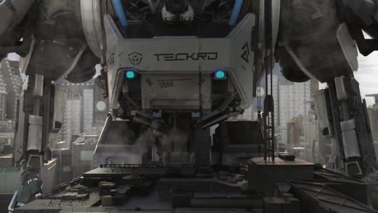 科幻机甲巨型机器人写实工厂赛博朋克C4D