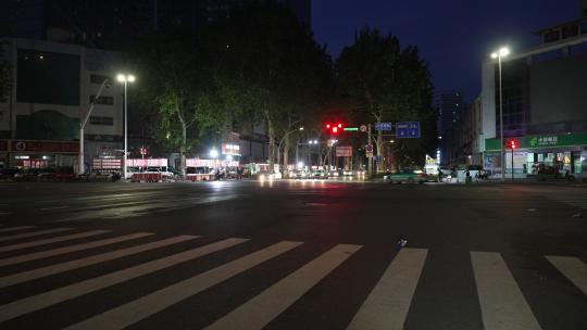 淄博马路街景夜景