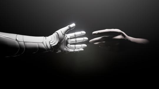 手 机械手 接触 AI 人工智能 智能 奇点
