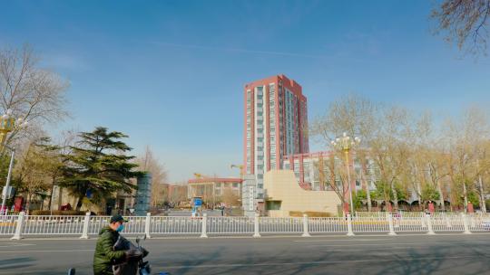 中国政法大学大门视频素材模板下载