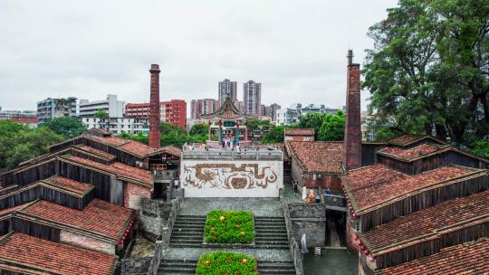 佛山南风古灶景区航拍视频