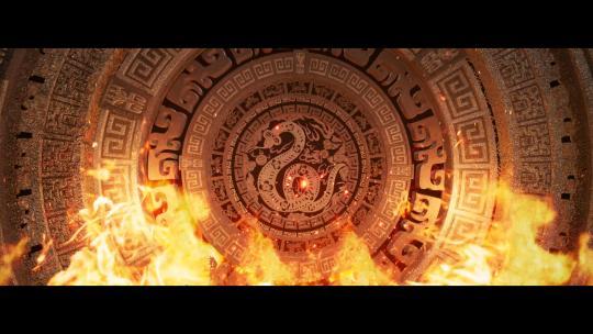 火焰蛇图腾高清在线视频素材下载