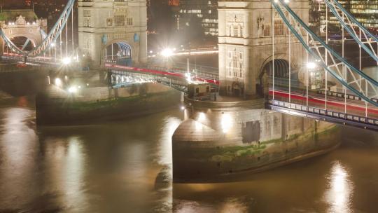 伦敦塔桥的时移视频素材模板下载