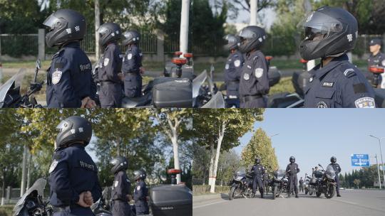 公安宣传特警形象铁骑展示（含灰片视频）高清在线视频素材下载