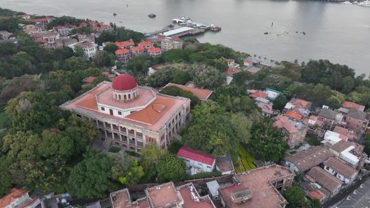 原创 福建厦门岛鼓浪屿城市风光航拍