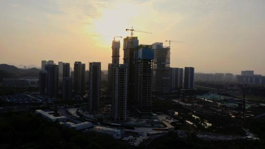 中国基建 吊塔 楼房建设 工程建设