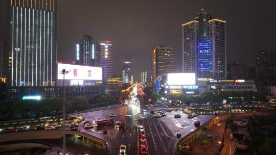 长沙CBD夜景航拍