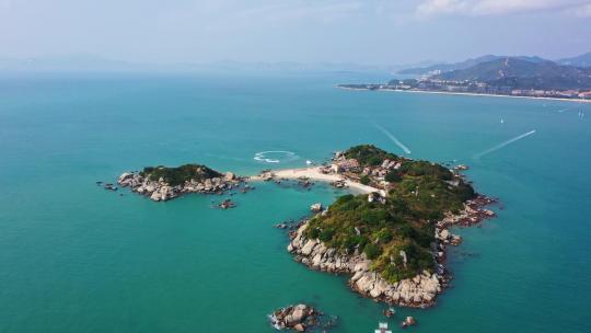 惠州三角洲岛全景航拍前进1
