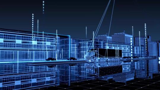 全息转场物流运输工厂现代化转场智慧产业园