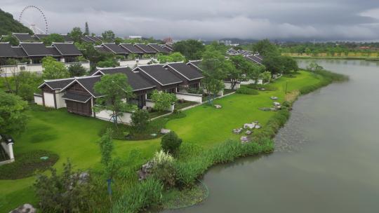 桂林融创旅游建筑酒店山水风景航拍4K