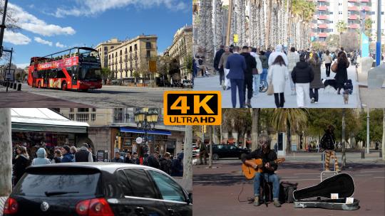 西班牙生活 街景 风景 人文高清在线视频素材下载