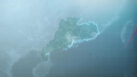 简约大气亮色大湾区地图辐射