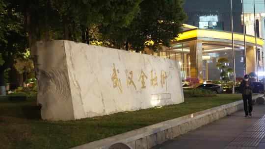 武汉金融街夜景视频素材模板下载
