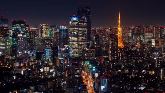 东京夜景延时拍摄