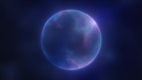 抽象紫色环状能量球圆形发光